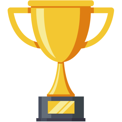 A gold trophy