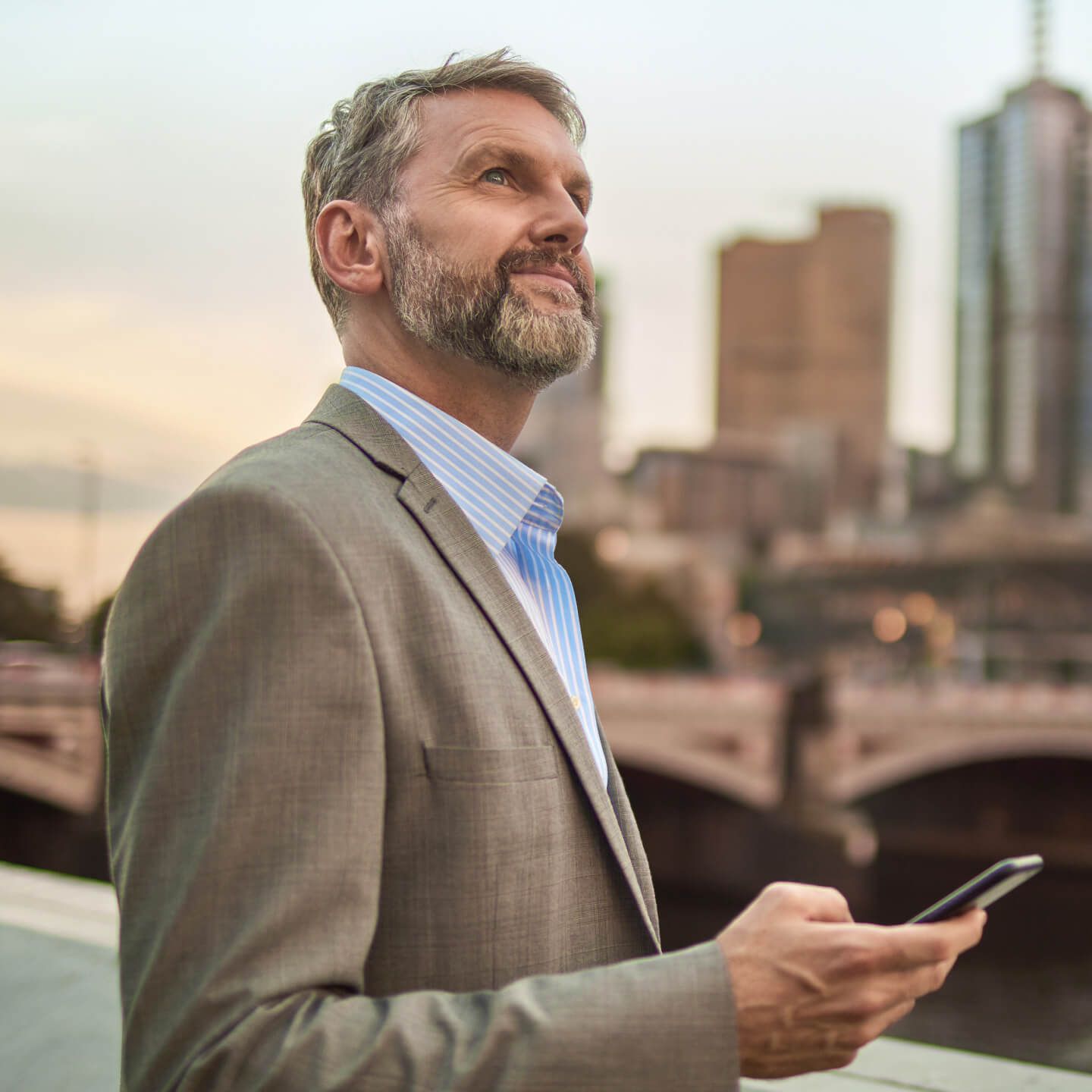 Man checking his phone