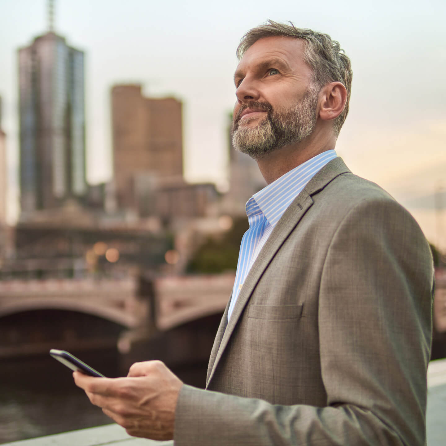 Man checking his phone