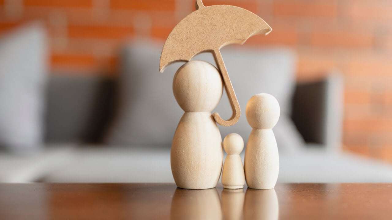 Wooden figures on a table